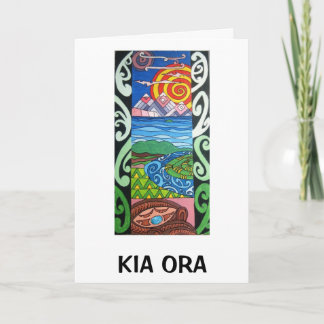Wenskaart - NZ- Kiaora - Arohanui Kaart