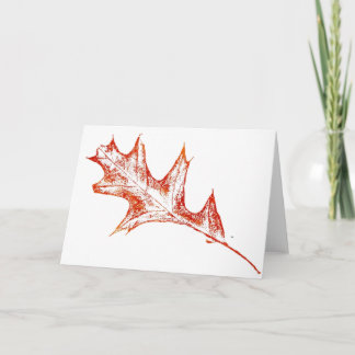 wenskaart "Oak in Red" Kaart