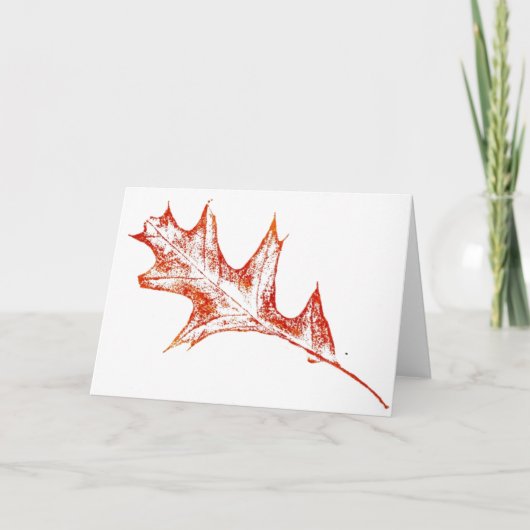 wenskaart "Oak in Red" Kaart (Voorkant)