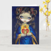 wenskaart "Occulta Cordis" Kaart (Gele Bloem)