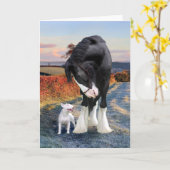 wenskaart "Ollie & Blackbird" Kaart (Gele Bloem)