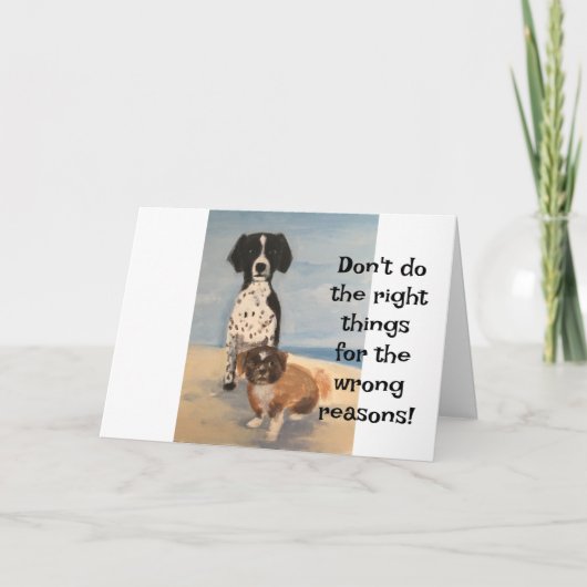 Wenskaart om iemands gedrag te corrigeren bedankkaart (Voorkant)