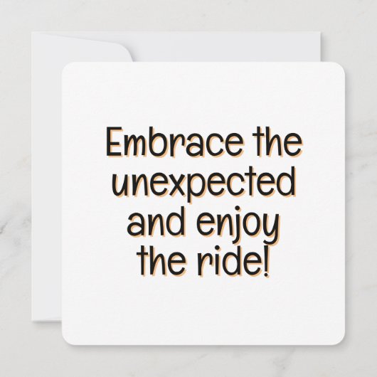 wenskaart "Onverwachte avonturen" Kaart (Achterkant)