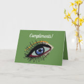 Wenskaart oogtekentekst kaart (Gele Bloem)