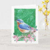 Wenskaart Oost-Blauwvogel Kaart (Gele Bloem)