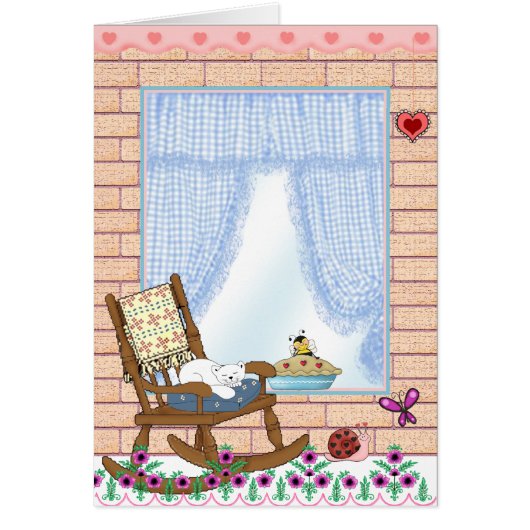 wenskaart op de veranda (Voorkant)