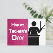 Wenskaart op lerarendag kaart (Staand voorkant)