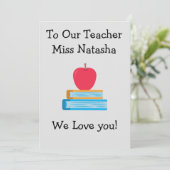 Wenskaart op lerarendag kaart (Staand voorkant)