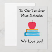 Wenskaart op lerarendag kaart (Voorkant / Achterkant)