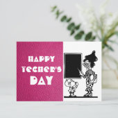 Wenskaart op lerarendag kaart (Staand voorkant)