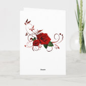 Wenskaart op mijn mooie vrouw Red Rose Kaart (Achterkant)