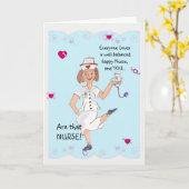 Wenskaart op verpleegdag kaart (Gele Bloem)