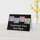 Wenskaart, opmerking Kaart - Pop Art Hot Dog met C (Gele Bloem)