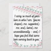 Wenskaart | Oprechte Kaart voor ouder, mentor, (Voorkant)