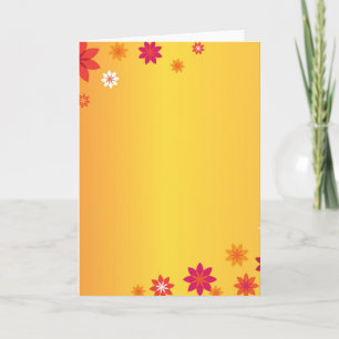 Wenskaart Oranje bloemen Kaart