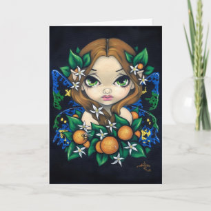 wenskaart "Oranje Bloesemfee" Kaart