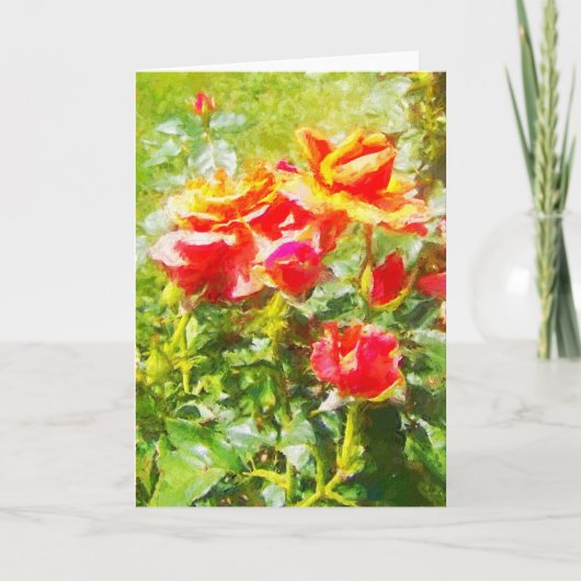 WENSKAART - ORANJE ROZEN KAART (Voorkant)