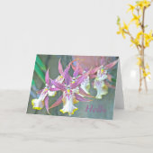 WENSKAART, "ORCHIDEEËN" KAART (Gele Bloem)