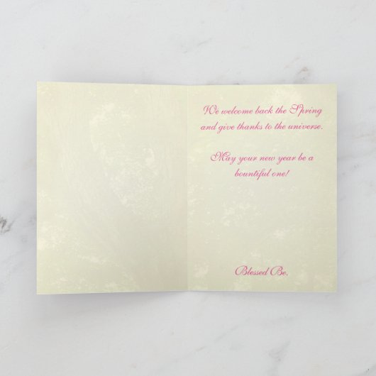 Wenskaart Ostara Bunny Feestdagen Kaart (Binnen)