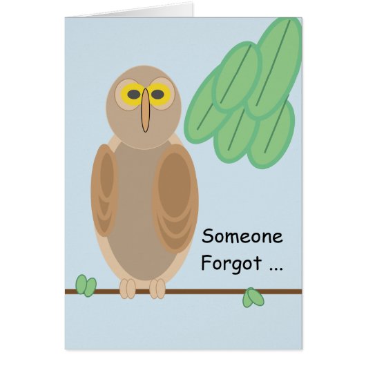 Wenskaart - Owl op Tak (Voorkant)