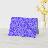 wenskaart Paarse geometrische cirkels Kaart (Gele Bloem)