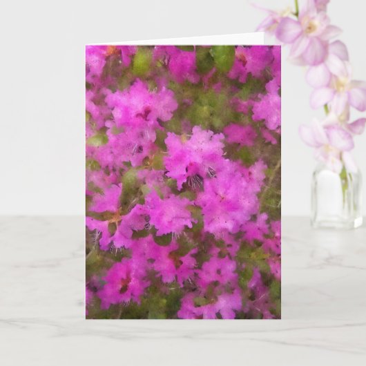 Wenskaart - Paarse Rhododrons Kaart (Orchidee)