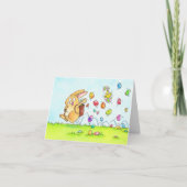 Wenskaart paasbunny bedankkaart (Voorkant)