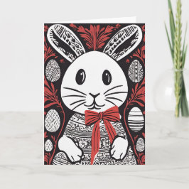 Wenskaart paasbunny feestdagen kaart