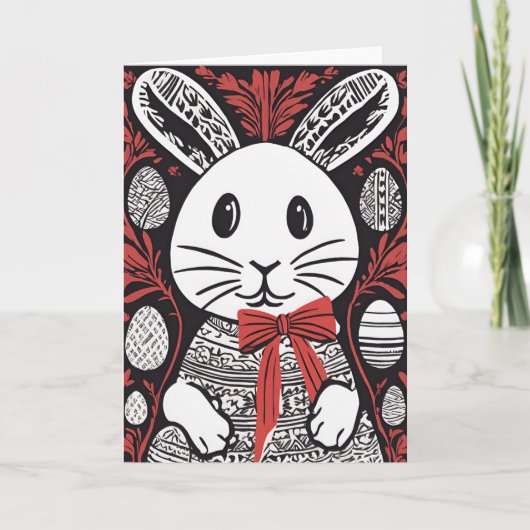 Wenskaart paasbunny feestdagen kaart (Voorkant)