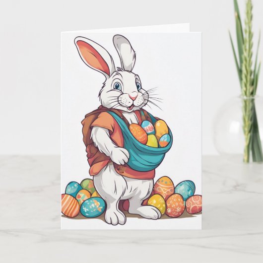 Wenskaart paasbunny feestdagen kaart (Voorkant)