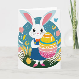 Wenskaart paasbunny feestdagen kaart