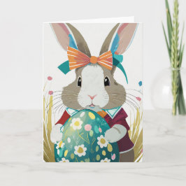 Wenskaart paasbunny feestdagen kaart