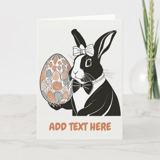 Wenskaart paasbunny feestdagen kaart (Voorkant)