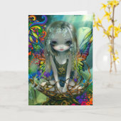 wenskaart "Paisley" Kaart (Gele Bloem)