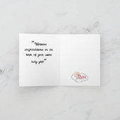 Wenskaart pasgeboren baby meisje kaart (Binnen)