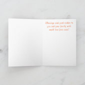 Wenskaart "Passosver Seder Bord" Kaart (Binnen)