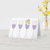 Wenskaart "Passover de wijn" Kaart (Gele Bloem)