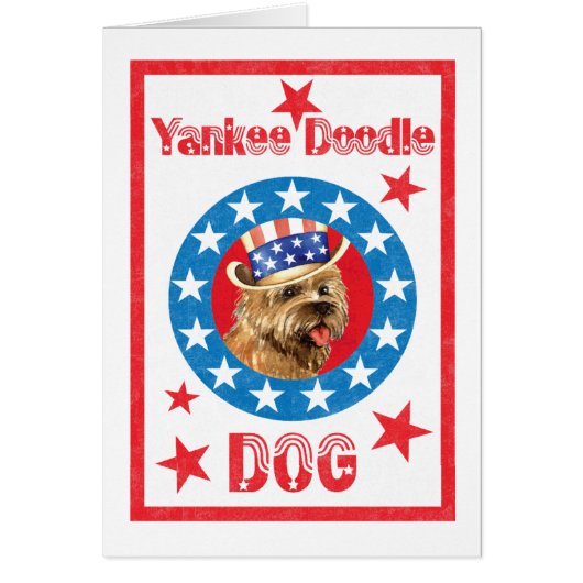Wenskaart Patriotic Cairn Terrier (Voorkant)