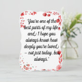 Wenskaart | Persoonlijke vriendschap en familiale  Kaart (Staand voorkant)