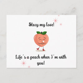 Wenskaart perzik briefkaart