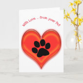 Wenskaart - Pet Valentijn Kaart (Gele Bloem)
