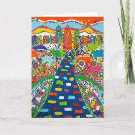 Wenskaart Philadelphia Skyline Kaart
