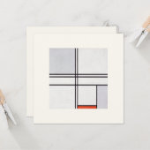 WENSKAART : PIET MONDRIAN : GRAY-RED 1935 KAART (Voorkant / Achterkant in situ)