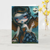 Wenskaart "Pipistrello" Kaart (Gele Bloem)