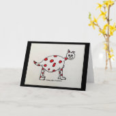 wenskaart "Polka Dot Harley" Kaart (Gele Bloem)