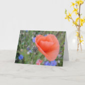 Wenskaart Poppy bloem hart, vormbaar in blanco Kaart (Gele Bloem)