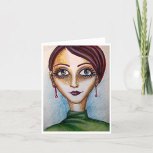 wenskaart "Portret" Bedankkaart