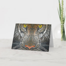 Wenskaart - portret van wilde katten kaart