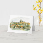 Wenskaart Prague Castle Kaart (Gele Bloem)