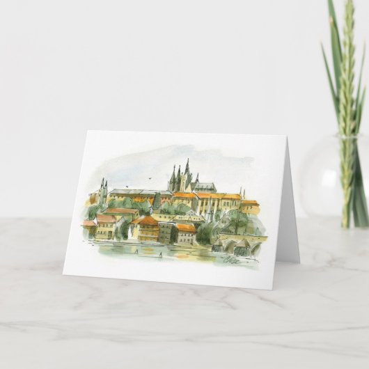 Wenskaart Prague Castle Kaart (Voorkant)